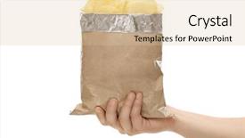  Presentation with potato chips - Beautiful theme featuring bag full of potato chips backdrop and a lemonade colored foreground