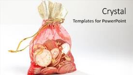  Presentation with fancy - Beautiful slides featuring bag full of uae dirham backdrop and a sky blue colored foreground