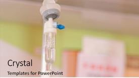  Presentation with infusion - Cool new PPT theme with bag iv fluid - infusion pump in hospital backdrop and a lemonade colored foreground