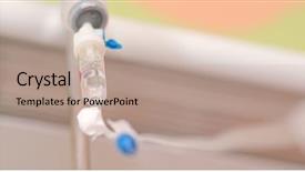  Presentation with infusion - PPT layouts enhanced with bag iv fluid - infusion pump or saline solution background and a coral colored foreground