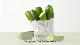  Presentation with bag - Colorful slide deck enhanced with bag-of-baby-courgettes backdrop and a soft green colored foreground