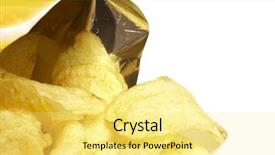  Presentation with potato chips - Audience pleasing presentation design consisting of bag of potato chips backdrop and a blonde colored foreground