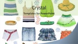  Presentation with clothes - PPT theme having collection of summer clothes background and a yellow colored foreground