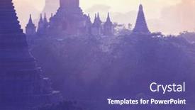  Presentation with myanmar bagan - Slide set consisting of bagan-at-sunset-in-myanmar background and a violet colored foreground