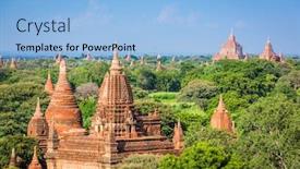  Presentation with myanmar bagan - Colorful slides enhanced with bagan-myanmar-ancient-temple-ruins backdrop and a light blue colored foreground