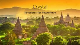  Presentation with myanmar bagan - Beautiful presentation theme featuring bagan-myanmar-temples backdrop and a gold colored foreground