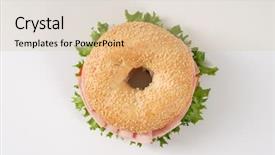 Presentation with bagel - PPT layouts having bagel sandwich with ham background and a lemonade colored foreground