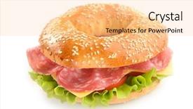  Presentation with bagel - Cool new theme with bagel sandwich with sausage cheese backdrop and a  colored foreground
