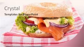  Presentation with bagel - Beautiful slides featuring bagel-sandwich-with-smoked-salmon backdrop and a lemonade colored foreground