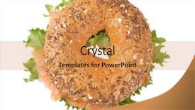  Presentation with bagel - PPT theme having bagel sandwich with smoked salmon background and a gold colored foreground