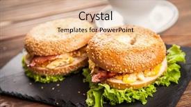  Presentation with bagel - Amazing slide deck having bagel with bacon and egg backdrop and a lemonade colored foreground