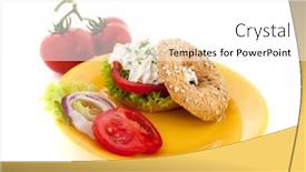  Presentation with bagel - Slides with bagel-with-fresh-cream-cheese background and a white colored foreground