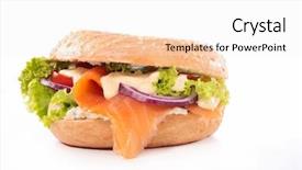  Presentation with bagel - Slide deck consisting of bagel with salmon background and a white colored foreground