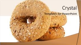  Presentation with bagel - Presentation theme with bagels isolated over white background background and a  colored foreground