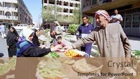  Presentation with international food - Slides enhanced with baghdad-iraq-march-11-although background and a coral colored foreground