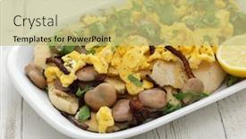  Presentation with breakfast - Theme featuring bagila-bil-dihin-iraqi-breakfast background and a yellow colored foreground