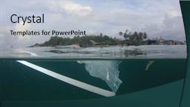  Presentation with plastic straws - Beautiful PPT layouts featuring bags bottles and straws pollution backdrop and a lemonade colored foreground