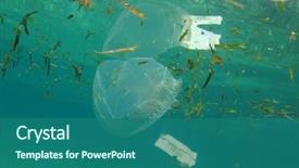  Presentation with plastic straws - Audience pleasing slide deck consisting of bags bottles and straws pollution backdrop and a ocean colored foreground