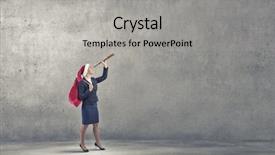  Presentation with sexy santa woman red - Slide set featuring bags cement - woman in formal suit background and a  colored foreground