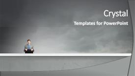  Presentation with cement - Audience pleasing PPT theme consisting of bags cement - young handsome businessman with briefcase backdrop and a  colored foreground