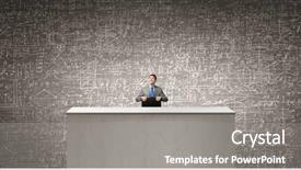  Presentation with cement - Presentation design consisting of bags cement - young handsome businessman with briefcase background and a  colored foreground