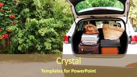  Presentation with paper bag vs plastic bags - Cool new presentation theme with bags in trunk of car backdrop and a tawny brown colored foreground