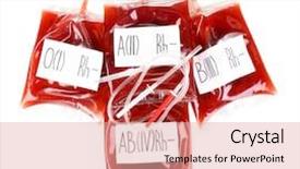  Presentation with blood bags - Amazing PPT theme having bags of blood and infusion backdrop and a lemonade colored foreground