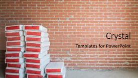  Presentation with plaster - Amazing slide set having bags of plaster next backdrop and a coral colored foreground