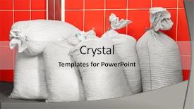  Presentation with fire red - Beautiful slide set featuring bags of solid fuel backdrop and a light gray colored foreground