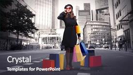  Presentation with city street - Cool new presentation with bags on a city street backdrop and a dark gray colored foreground