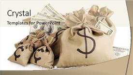  Presentation with paper bag vs plastic bags - Slide deck featuring bags with money isolated background and a lemonade colored foreground