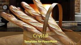  Presentation with wood - PPT layouts enhanced with baguette-baked-in-the-wood background and a tawny brown colored foreground