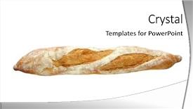  Presentation with fresh water splash green apple isolated white - PPT theme enhanced with baguette isolated on white mmmmm background and a  colored foreground