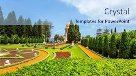  Presentation with pilgrimage - Presentation with bahai-world-center-pilgrimage-center background and a light blue colored foreground