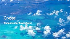  Presentation with city of chicago aerial view - Audience pleasing presentation design consisting of bahamas - aerial view of bahama island backdrop and a teal colored foreground