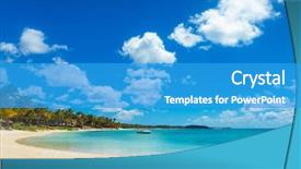  Presentation with speed - Amazing slide set having bahamas - beautiful bay in mauritius island backdrop and a teal colored foreground