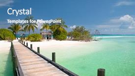  Presentation with bahamas - Cool new PPT layouts with bahamas - jetty to a tropical beach backdrop and a teal colored foreground