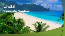 Presentation with bahamas - Beautiful PPT theme featuring bahamas - summertime sea tranquility backdrop and a teal colored foreground