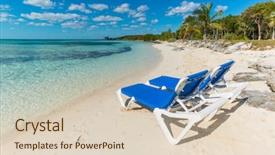  Presentation with bahamas - Audience pleasing presentation consisting of bahamas coco cay caribbean island backdrop and a lemonade colored foreground