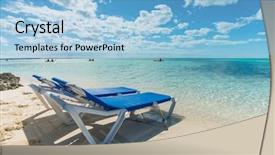  Presentation with bahamas - Presentation theme with bahamas coco cay caribbean island background and a light blue colored foreground