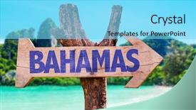 Presentation with bahamas - Cool new theme with bahamas sign with beach background backdrop and a arctic colored foreground