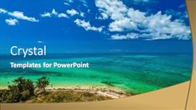  Presentation with florida beach - Presentation theme enhanced with bahia-honda-state-park-calusa and a  colored foreground