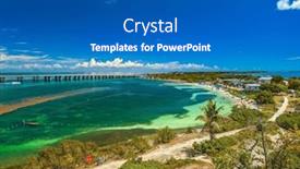  Presentation with florida beach - PPT theme with bahia-honda-state-park-calusa and a teal colored foreground