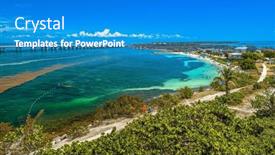  Presentation with florida beach - Presentation design enhanced with bahia-honda-state-park-calusa and a teal colored foreground