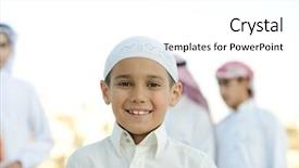  Presentation with eastern - Slides featuring bahrain - happy group of middle eastern background and a white colored foreground