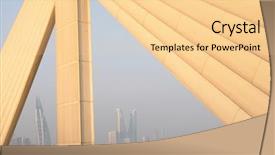  Presentation with bin - Presentation design enhanced with bahrain - manama scene from shaikh isa background and a  colored foreground