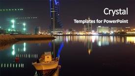  Presentation with bahrain - Amazing presentation having bahrain cityscape in the night backdrop and a  colored foreground