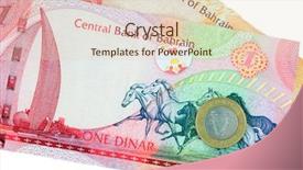  Presentation with bahrain - Beautiful presentation theme featuring bahrain currency - isolated on white backdrop and a  colored foreground