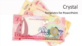  Presentation with bahrain - PPT theme consisting of bahrain currency - isolated background and a  colored foreground