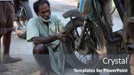  Presentation with mechanic repair - PPT theme enhanced with baidyapur-india-december-03-2012 background and a gray colored foreground